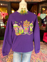 Load image into Gallery viewer, Purple Mardi Gras Sweatshirt

