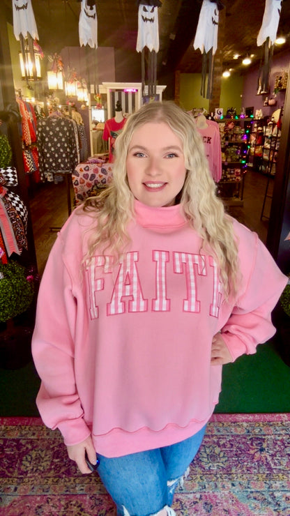 Faith Mock Neck Sweatshirt
