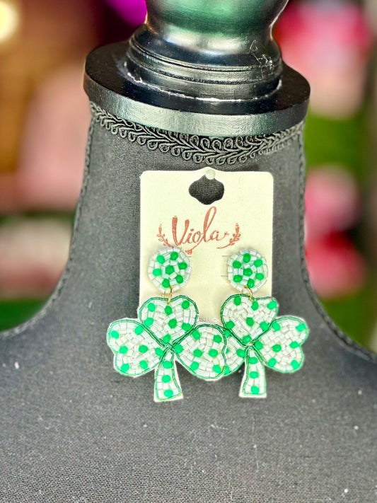 St. Patrick’s Day Clover Earrings