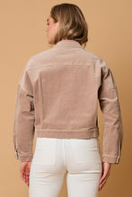 Load image into Gallery viewer, Bow-Tacked Taupe Corduroy Jacket
