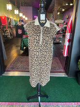 Load image into Gallery viewer, Leopard Print Half-Zip Mini Dress

