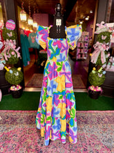 Load image into Gallery viewer, Ruffle Sleeve Floral Maxi
