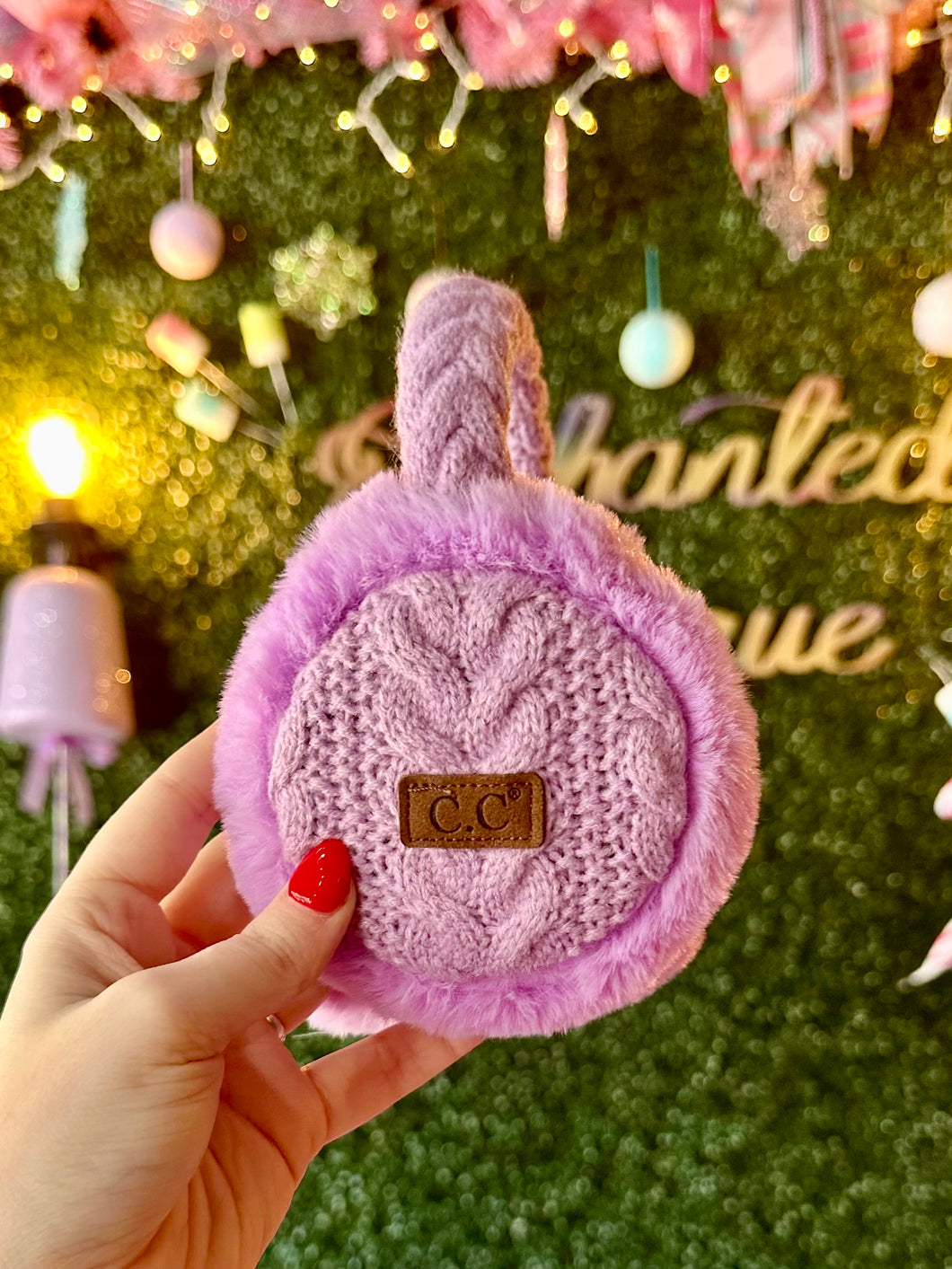 Knit & Faux Fur CC Earmuffs