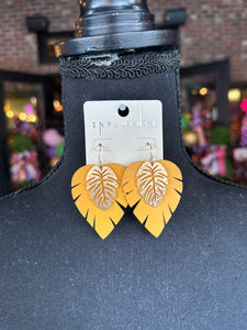 Yellow Leaf earrings