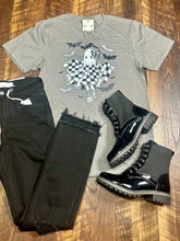 Load image into Gallery viewer, Checkered Coquette Ghost T-Shirt
