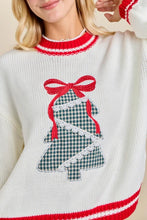 Load image into Gallery viewer, Christmas Tree Patchwork Sweater
