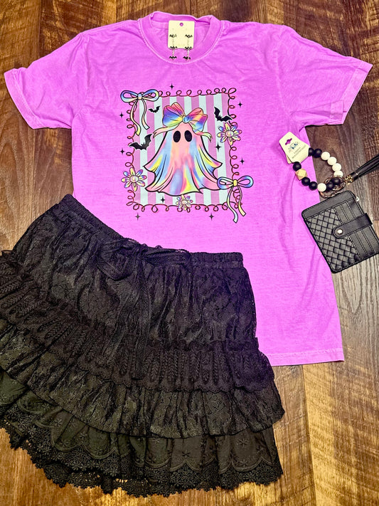 Comfort Colors Coquette Faux Iridescent Ghost T-Shirt