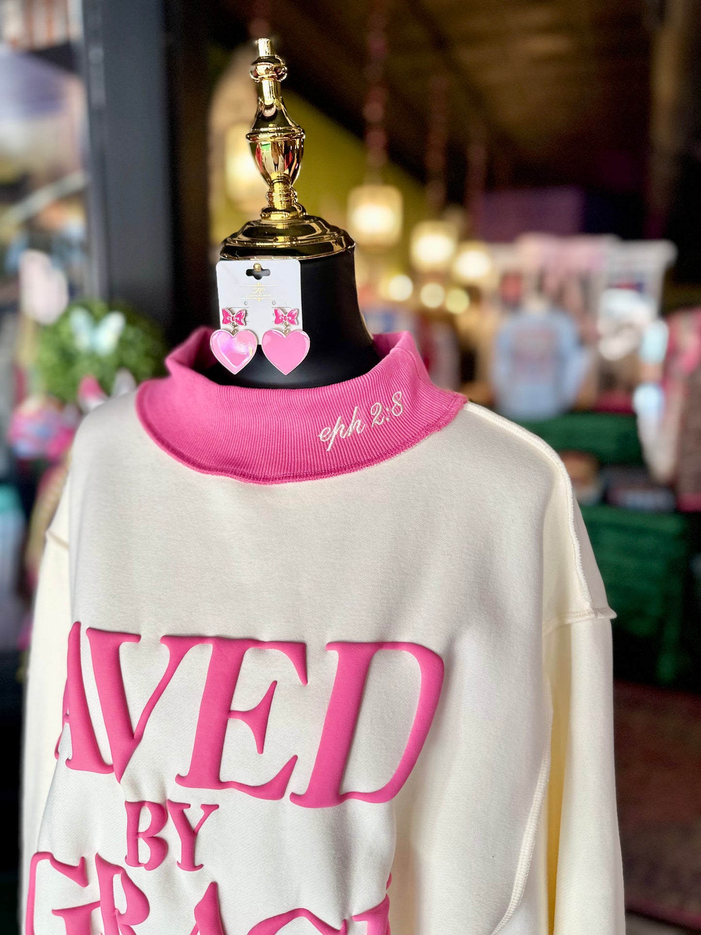 Saved By Grace Mockneck Sweatshirt
