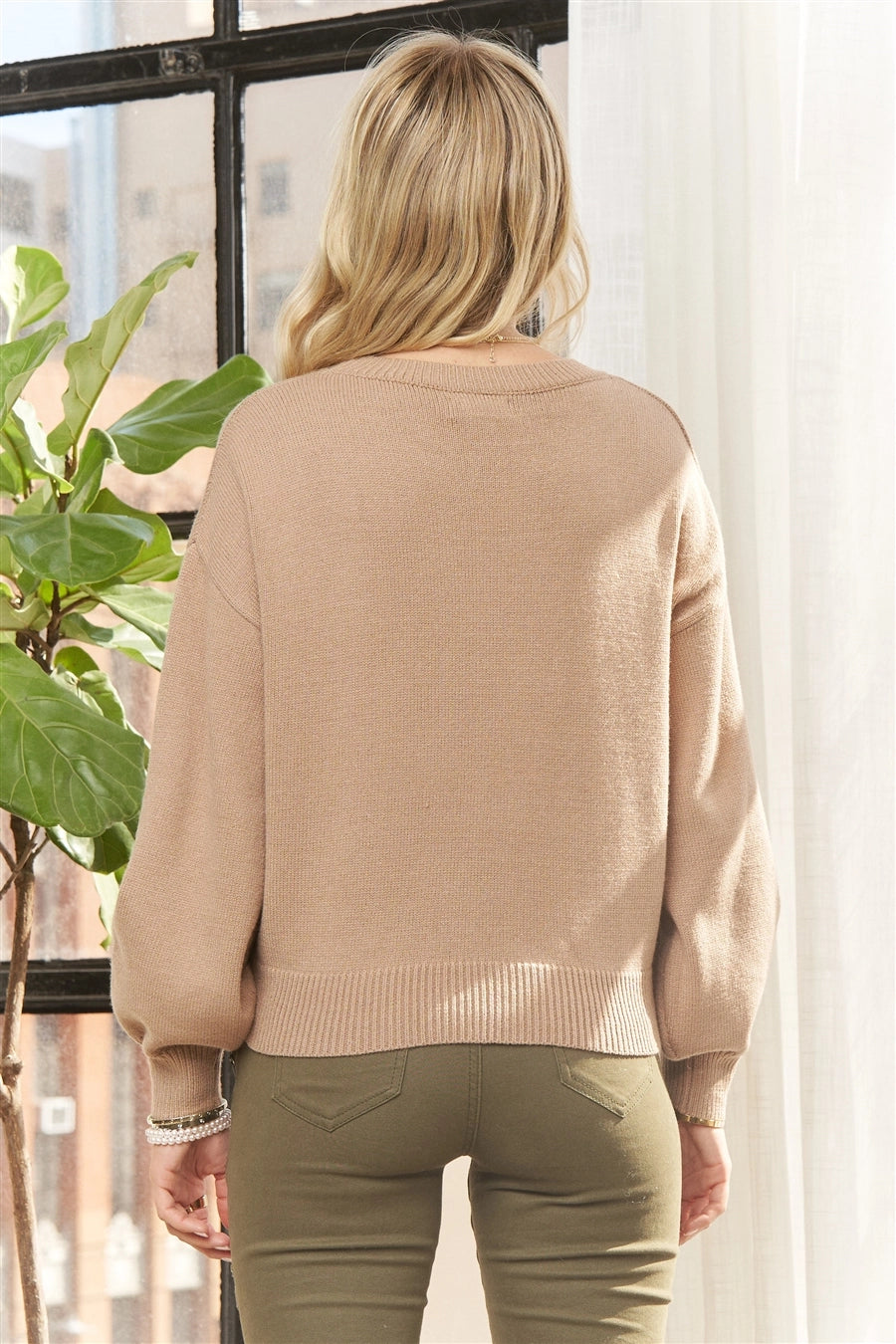 Leopard Bow Knit Sweater