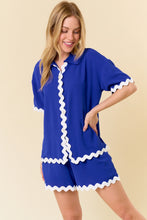 Load image into Gallery viewer, Royal Blue Set w/ Ric Rac Trim
