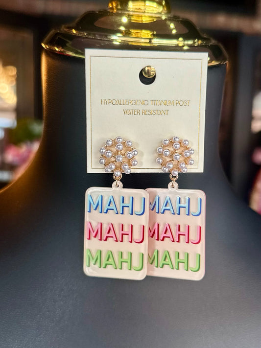 Mahjong tile Earrings