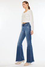 Load image into Gallery viewer, Kancan Dark Wash Mid Rise Flare Jeans
