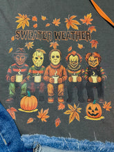 Load image into Gallery viewer, Horror Movie Sweater Weather T-Shirt
