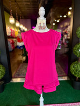 Load image into Gallery viewer, Fuchsia Short Sleeve Top &amp; Shorts Set
