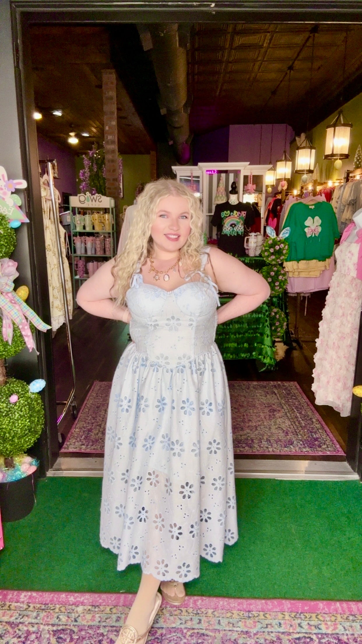 Bluebell Lace Midi Dress