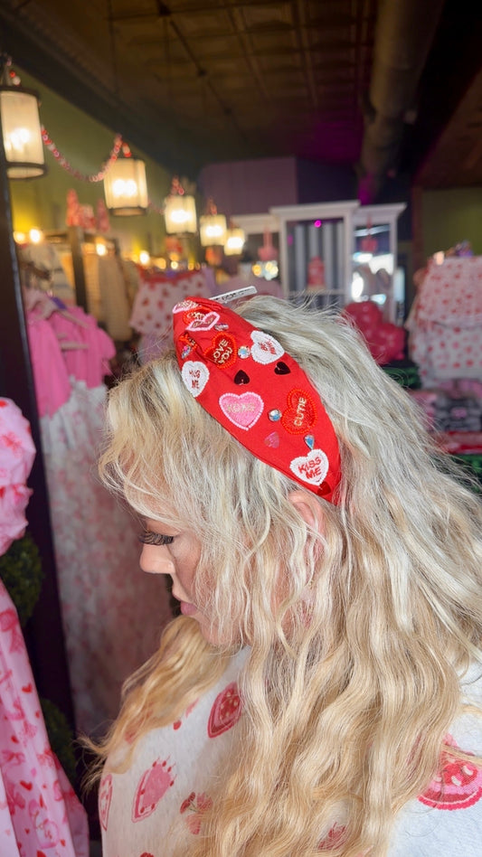Red Valentine’s Day Hearts Headband