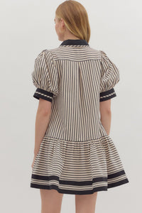 Black & White Striped Mini Dress