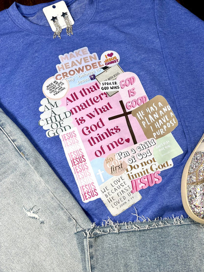 Christian Faith Sayings Collage Sweatshirt
