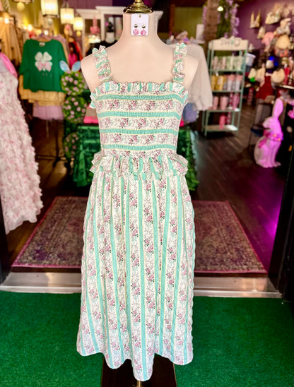 Mint Tea Garden Midi Dress