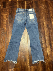 “Spellbound” Crop Kick Flare Jeans