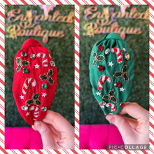 Load image into Gallery viewer, Beaded Candy Cane Headbands
