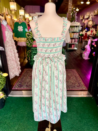 Mint Tea Garden Midi Dress