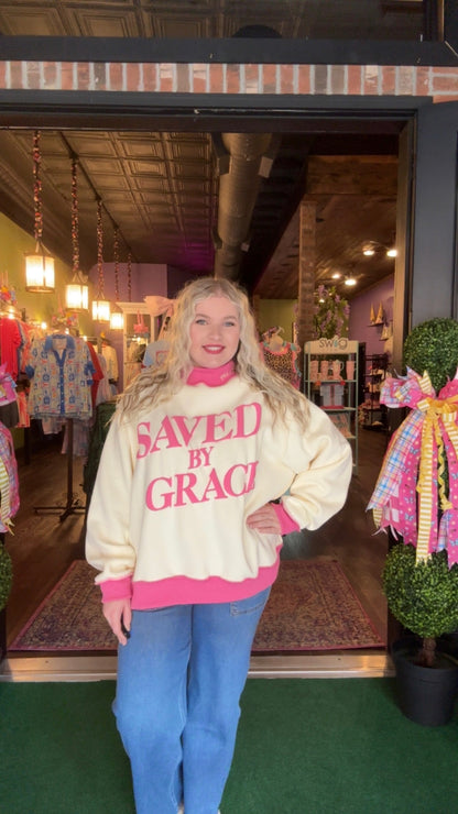 Saved By Grace Mockneck Sweatshirt