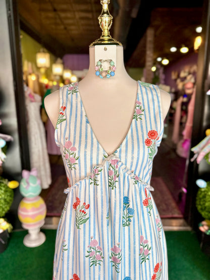 Seaside Bloom Backless Jumpsuit