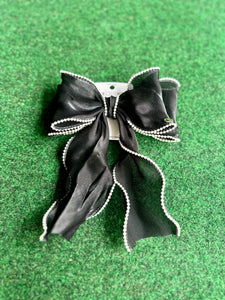Sheer Black Pearl-Lined Bow