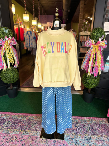 Dilly Dally Reversible Mockneck Sweatshirt