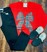 Load image into Gallery viewer, Plaid Christmas Bow Sweatshirt
