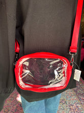 Load image into Gallery viewer, Clear Crossbody w/ Red trim
