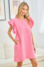 Load image into Gallery viewer, Bubble Gum Pink Textured Mini Dress
