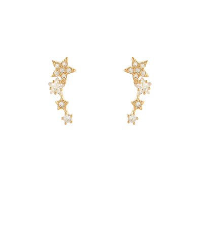 Pave Crystal Shooting Star Earrings