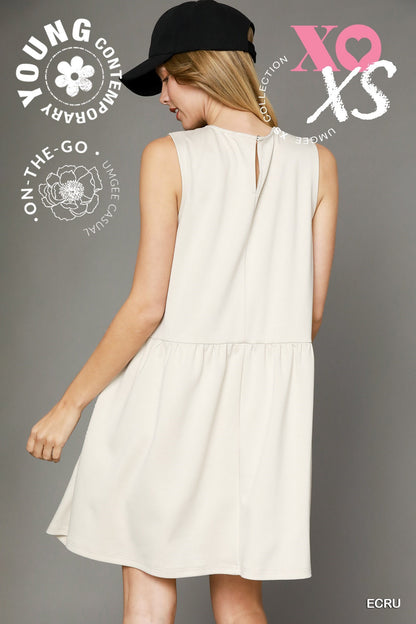 Ecru Luxeknit Sleeveless Dress