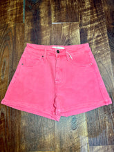 Load image into Gallery viewer, Pink High Rise Cuffed Shorts
