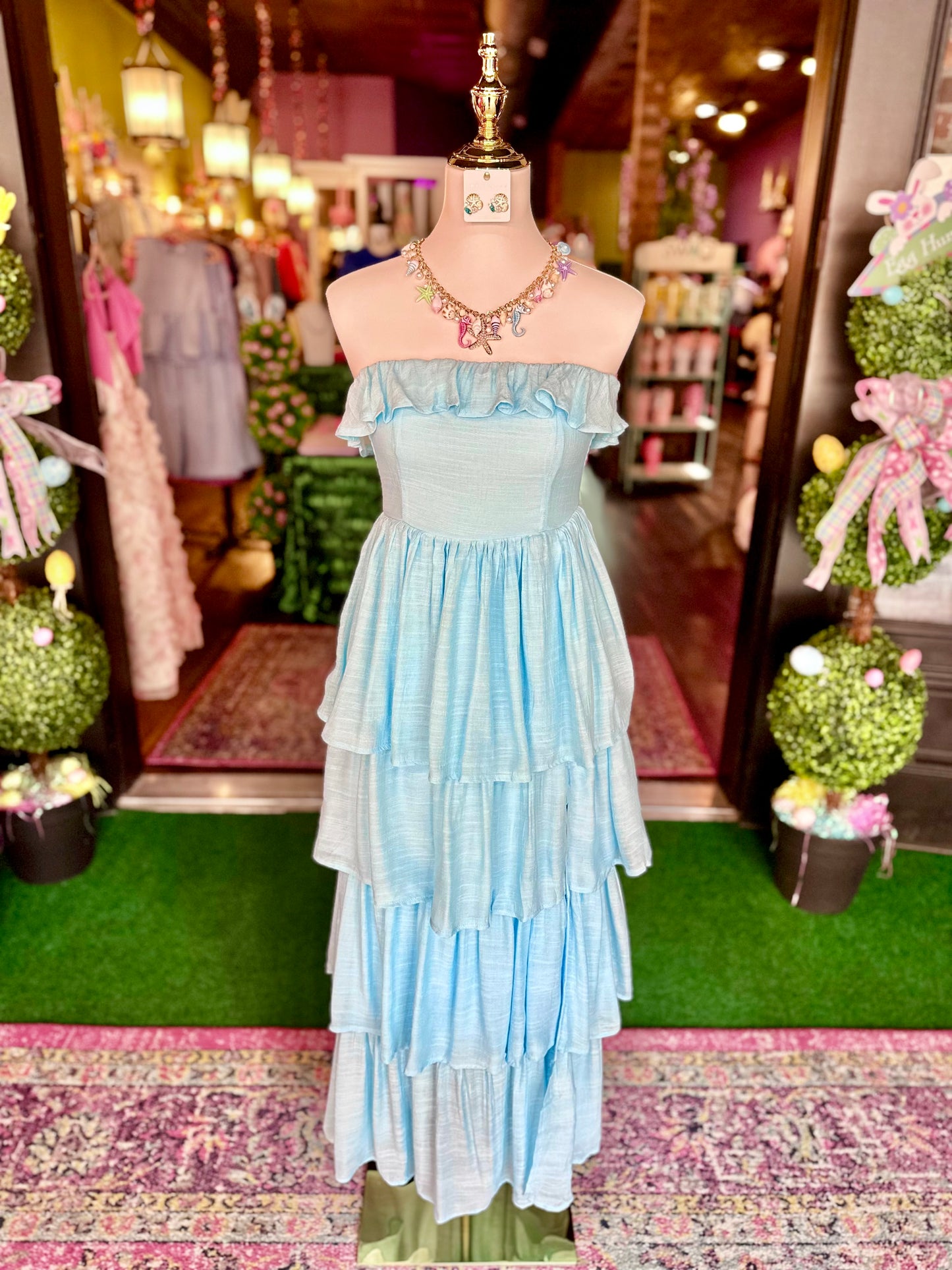 Ocean Whisper Maxi Dress