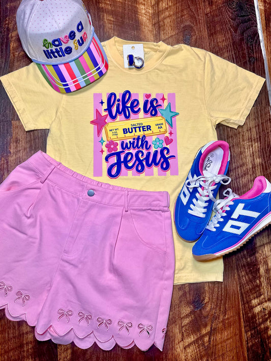 Comfort Colors "Life is Butter with Jesus" T-Shirt