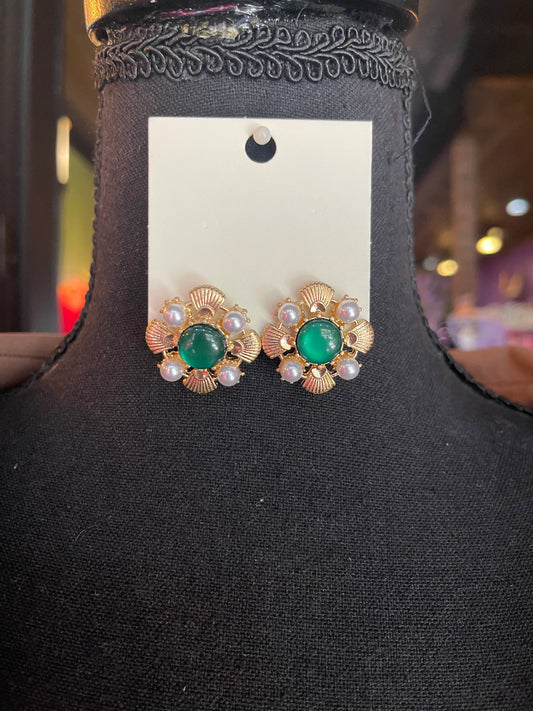 Green Jewel Earrings