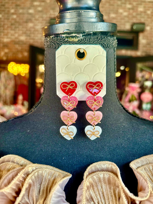 Heart & Bow Dangles