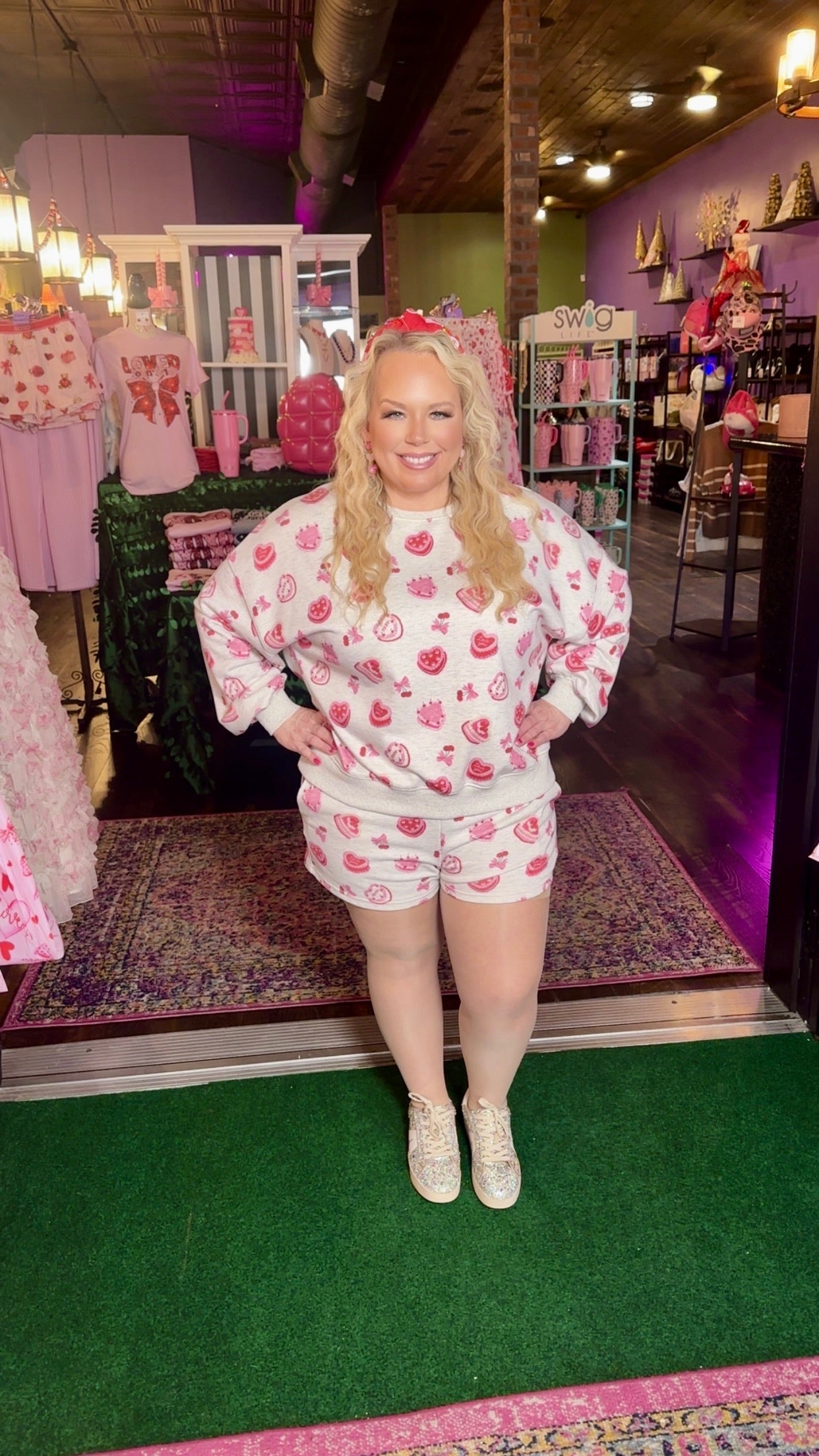 Cherry & Cake Printed French Terry Set