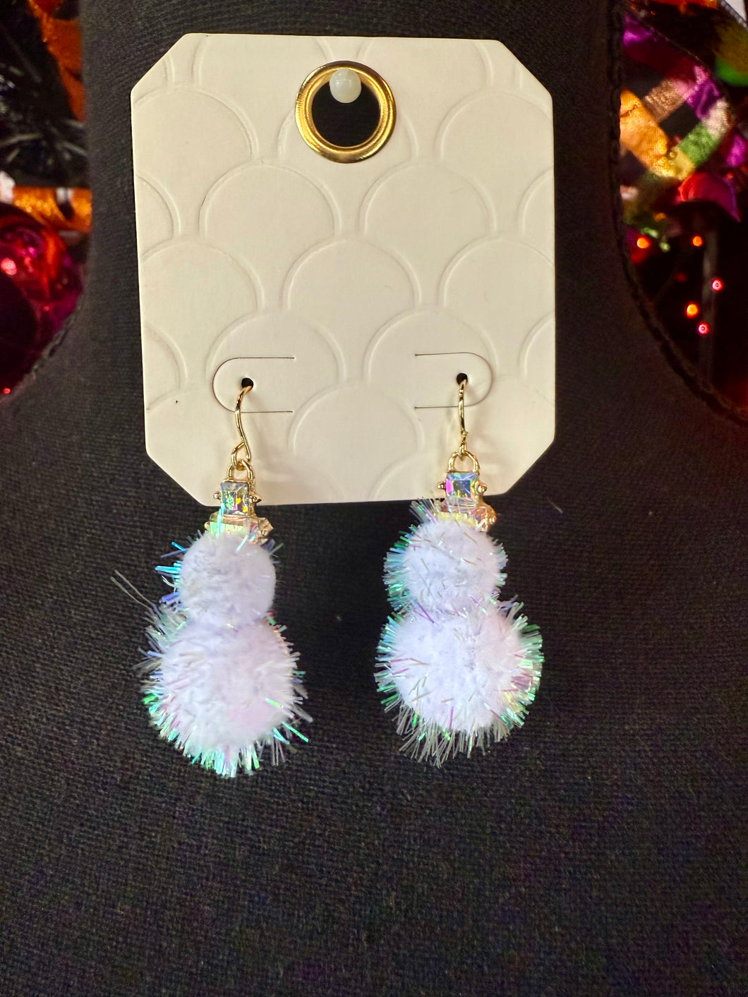 Christmas Snowman Earrings