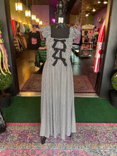 Load image into Gallery viewer, Black Plaid Bow Detail Midi Dress
