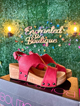 Load image into Gallery viewer, Corky’s “Refreshing” Red Glitter Wedges
