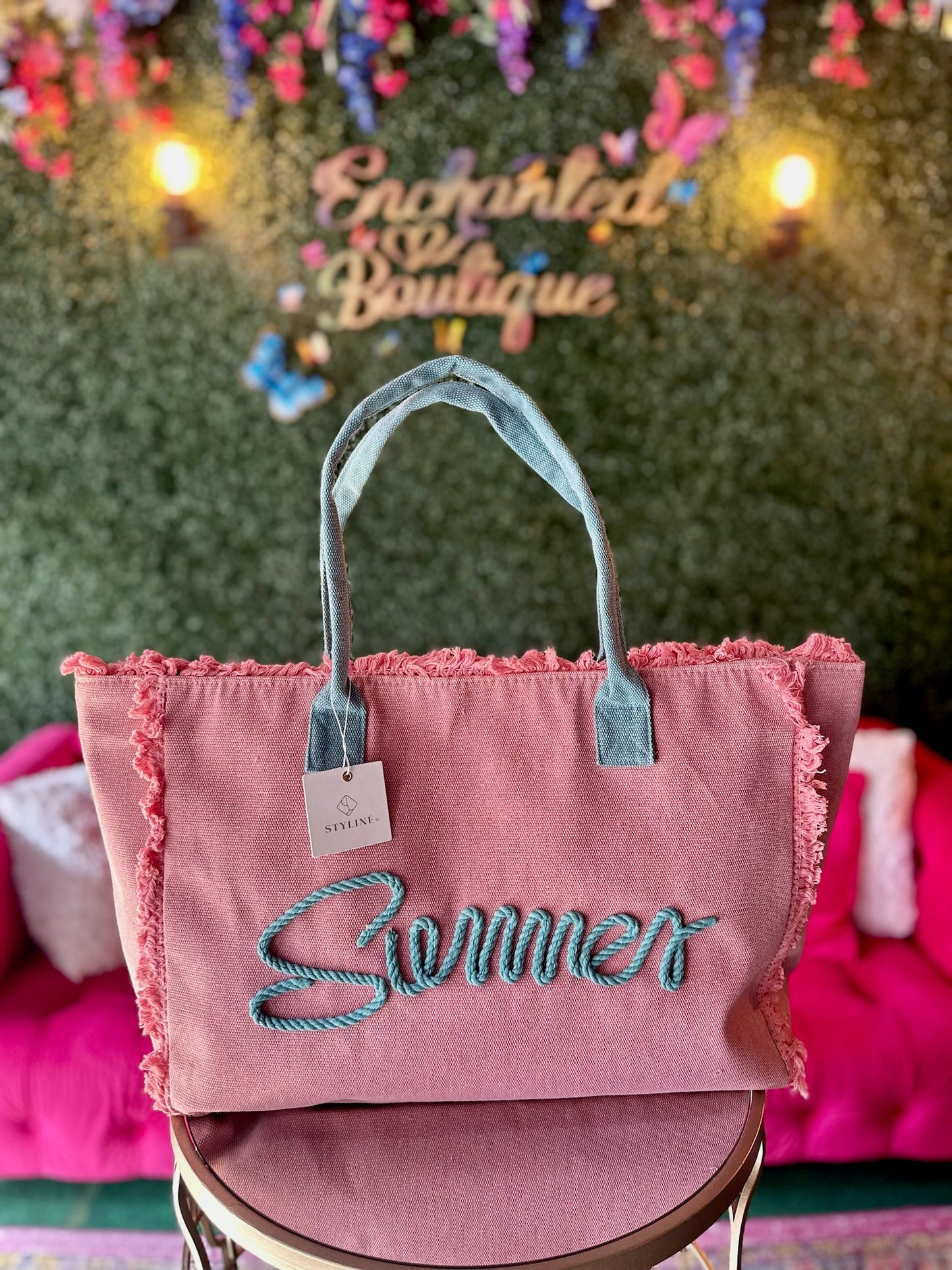 Pink “Summer” Tote Bag