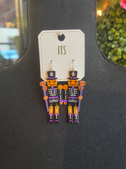 Halloween Nutcracker Earrings