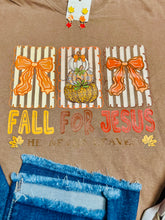 Load image into Gallery viewer, Comfort Colors Fall For Jesus He Never Leaves T-Shirt
