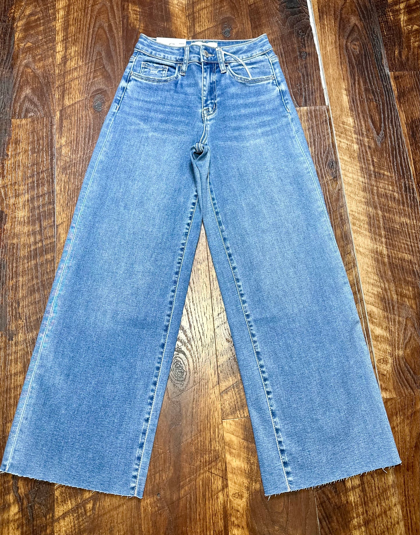Vervet High Rise Crop Slim Wide Jeans