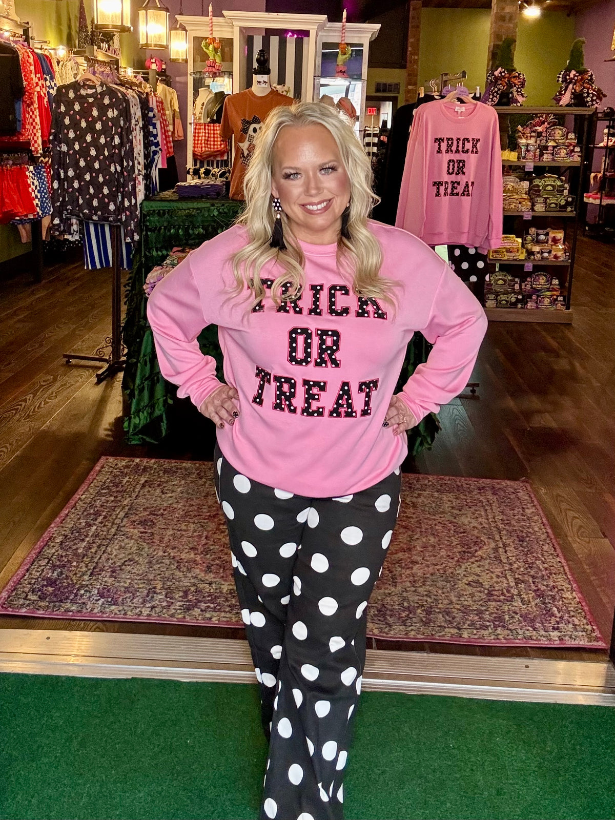 Jess Lea After Dark Polka Dot Denim Pants