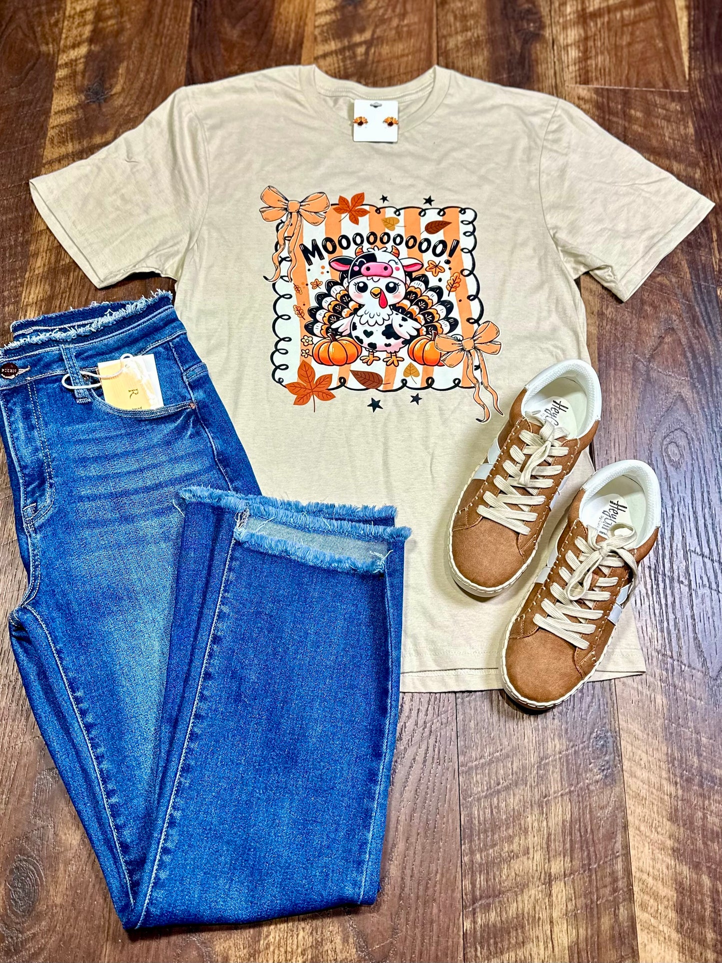 Comfort Colors Thanksgiving Cow-Turkey T-Shirt